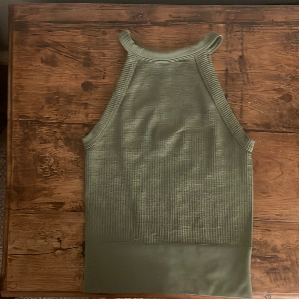 Free People tank top… sage green- worn once.